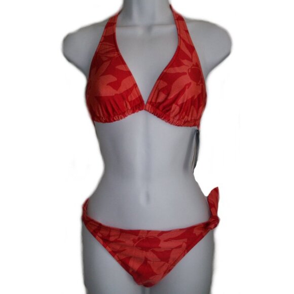 INC International Concepts Persimmon Floral Bikini - Sz 8 - NEW - Picture 1 of 9